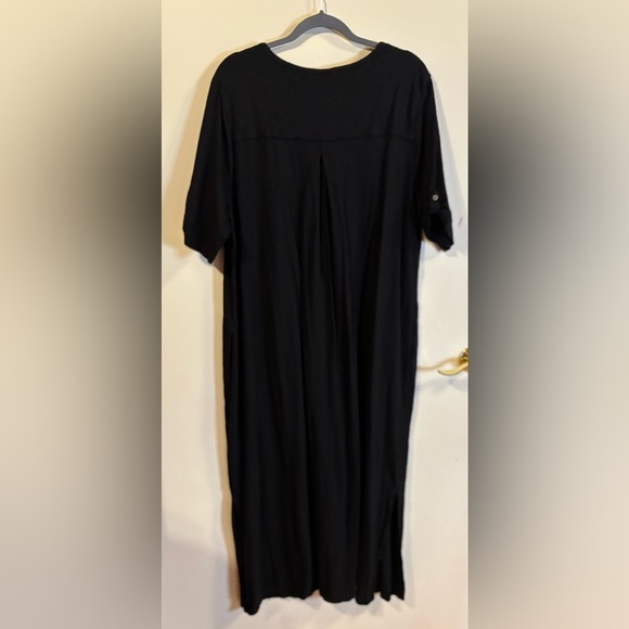 Chico’s Maxi Dress Women’s Size 20/22 Black Relaxed Casual Comfy - Picture 4 of 7